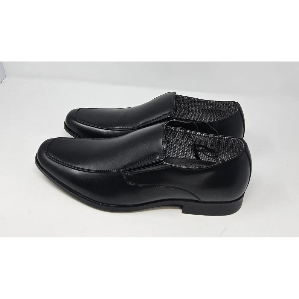 Perry Ellis Loafers Dress Shoes Mens 11 Wide Bicycle Toe Black Portfolio Slip On